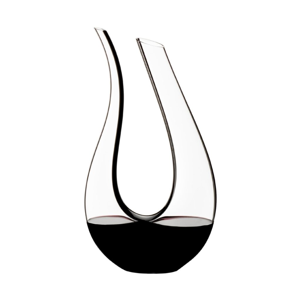 Decantador Riedel Amadeo Black Tie de cristal soplado a mano